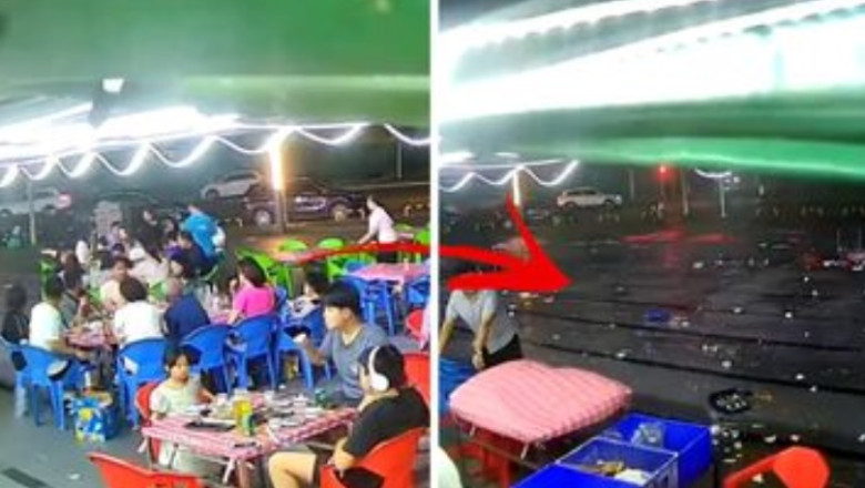 When Nature Interrupts: A Stormy Dining Experience in Nanyang, China
