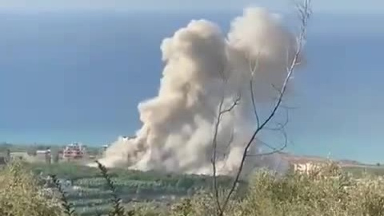 Bombing of Agricultural Land in Dayet Al Arab Between Al-Bissarieh and Al-Sarafand, Southern Lebanon