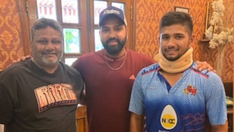 Rohit Sharma Catches up With Musheer Khan as Young Mumbai Batter Recovers From Car Crash Injury