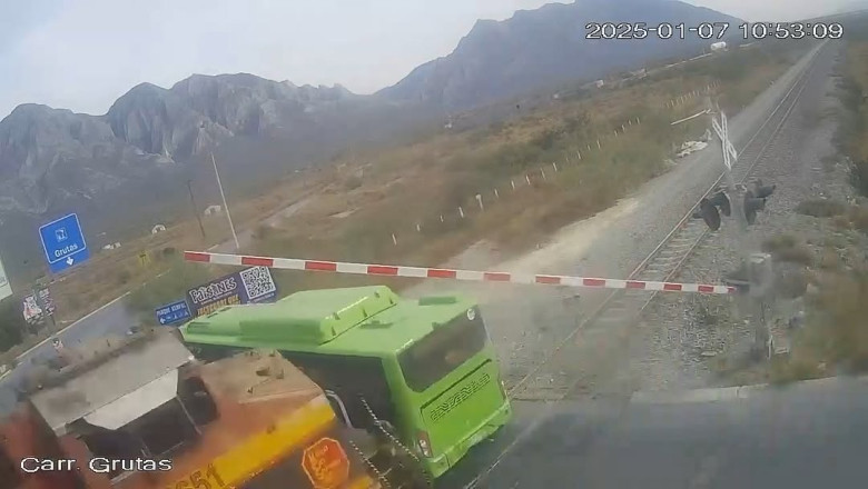 Narrow Escape: Driver And Accomplice Evade Law After Train Smashes Single-decker Bus At Level Crossing