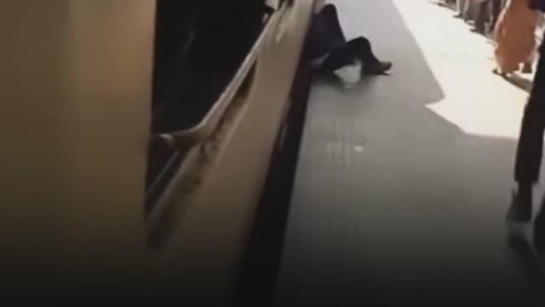 Shocking Video: Man Dragged 500 Meters After Risky Attempt to Board Moving Train
